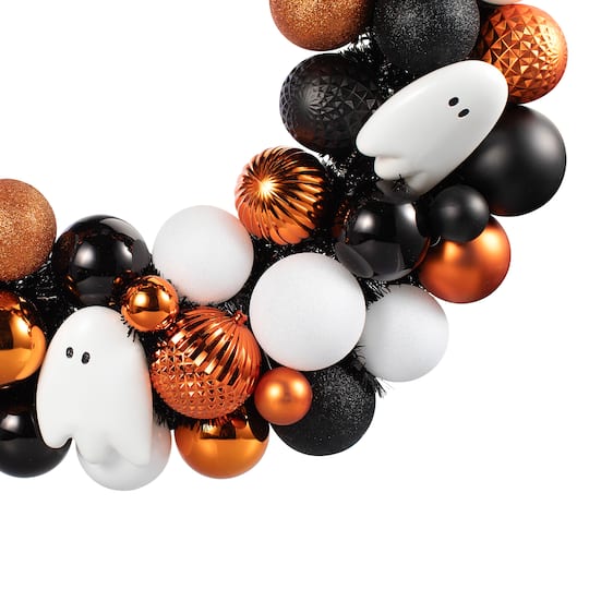 23.5" Ghost & Ball Ornament Wreath by Ashland®